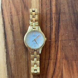 Carriage by Timex Gold Watch with White Dial vintage